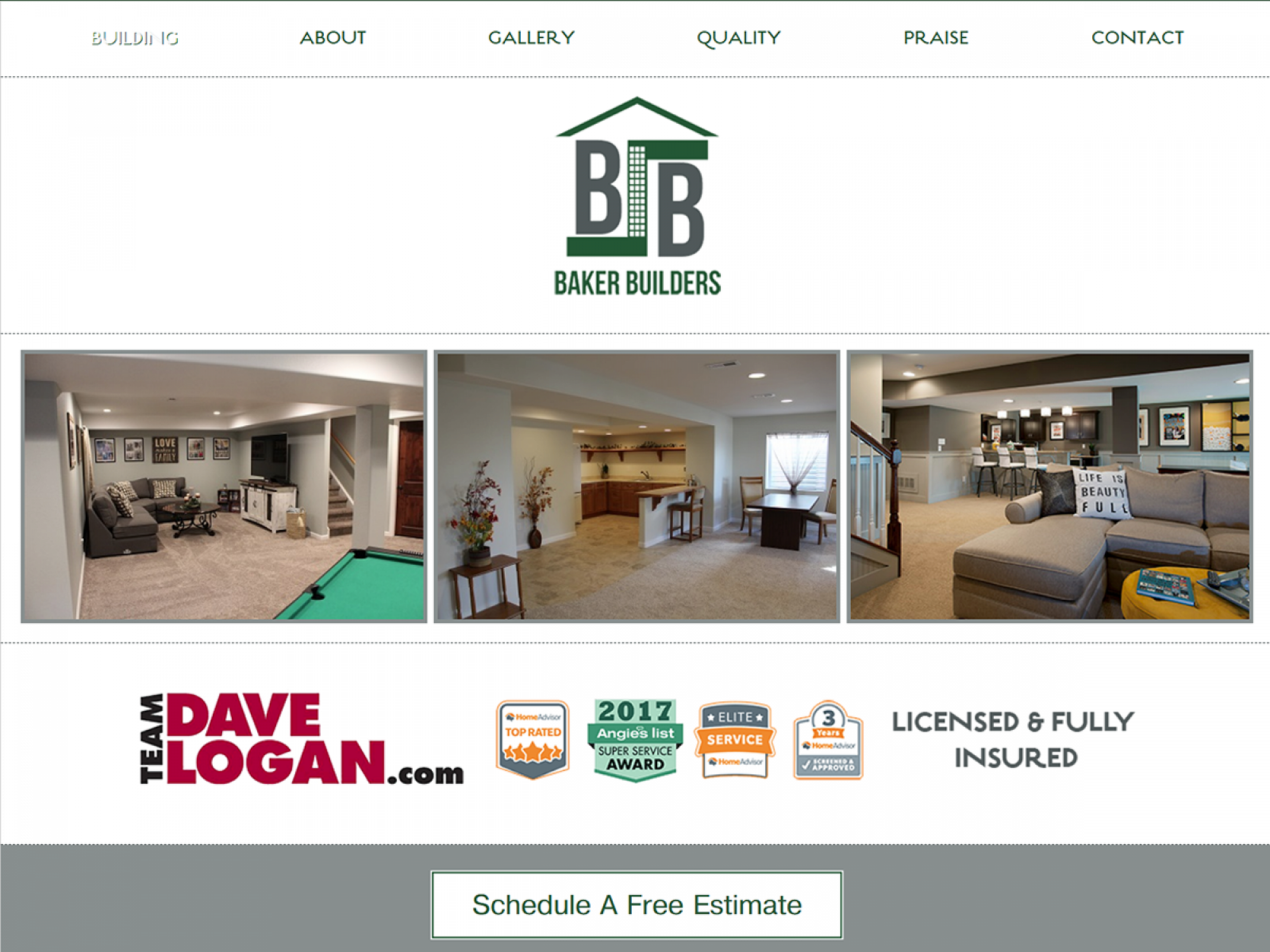 Baker Basements Web Design