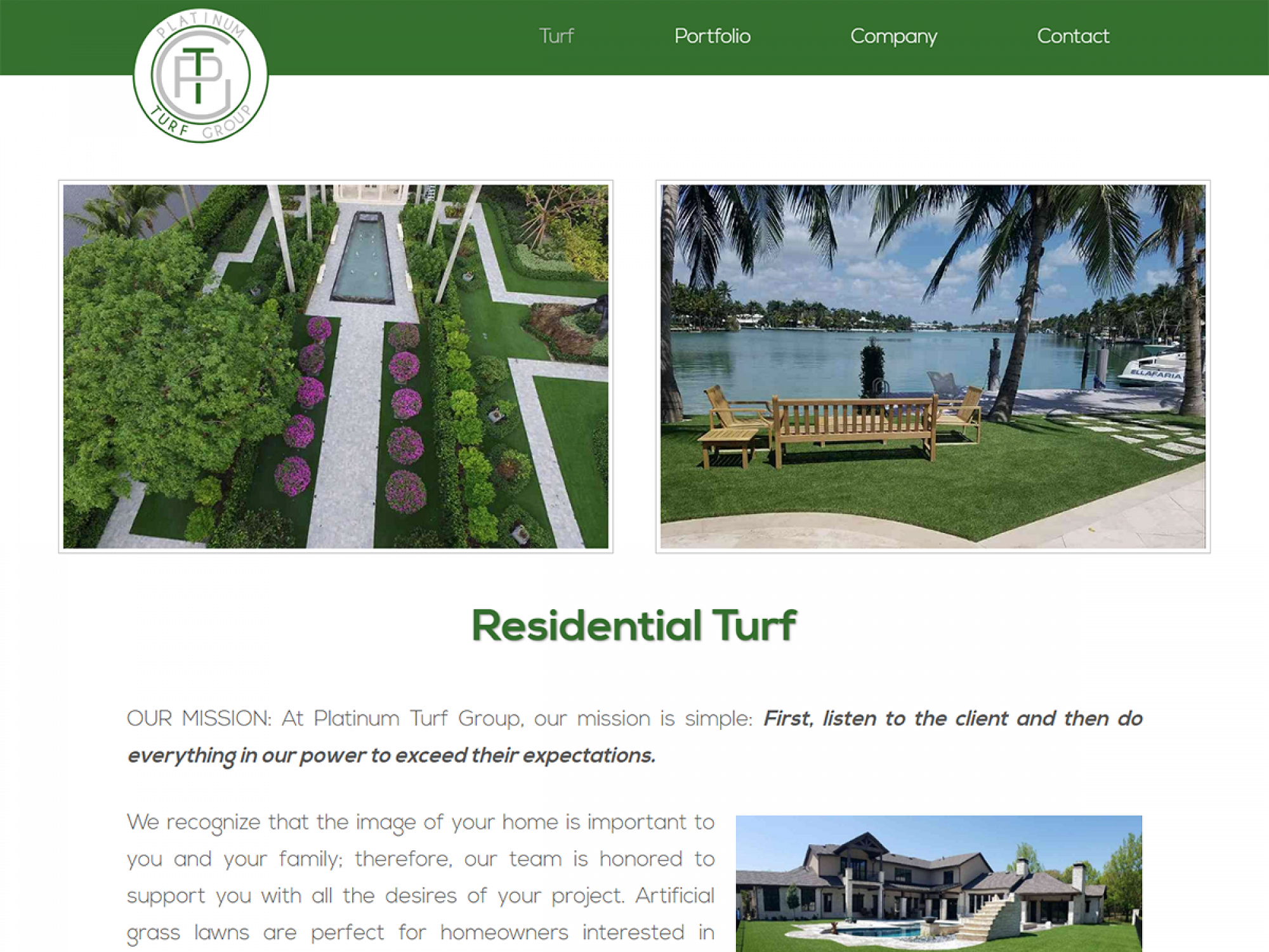 PTG Service Page Website Design