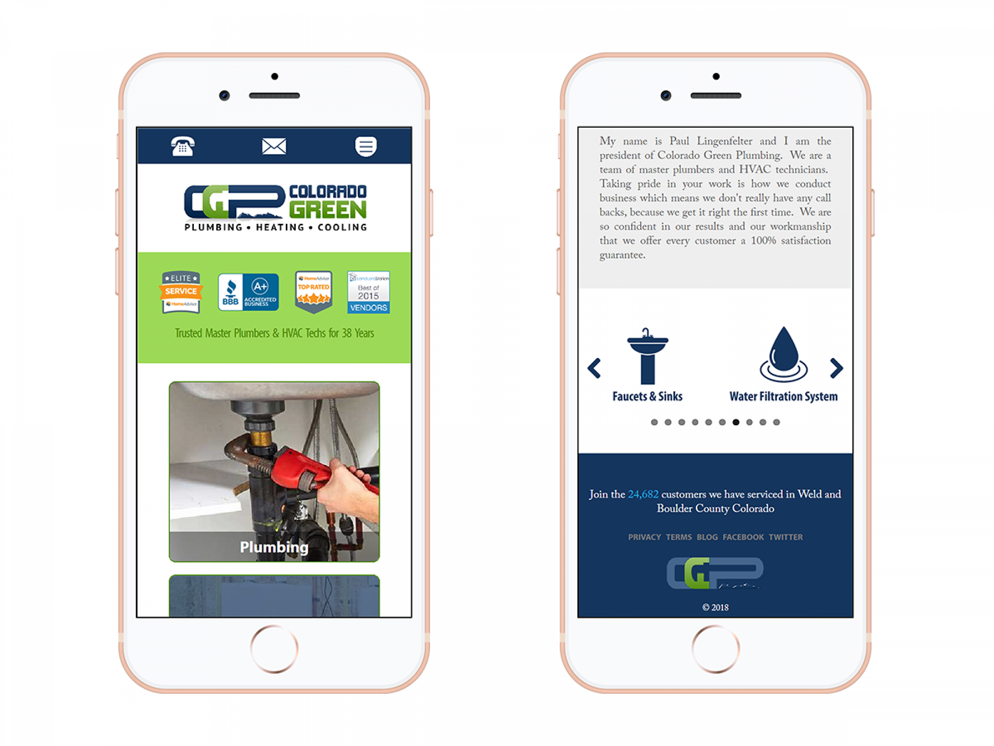 Colorado Green Plumbing Mobile Screenshot